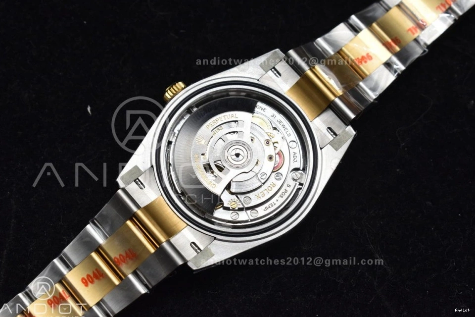 Edition Clean YG Steel 41 Dial on 904L Black 1:1 Bracelet Oyster SS DateJust Stick VR3235 126333 Best 0402